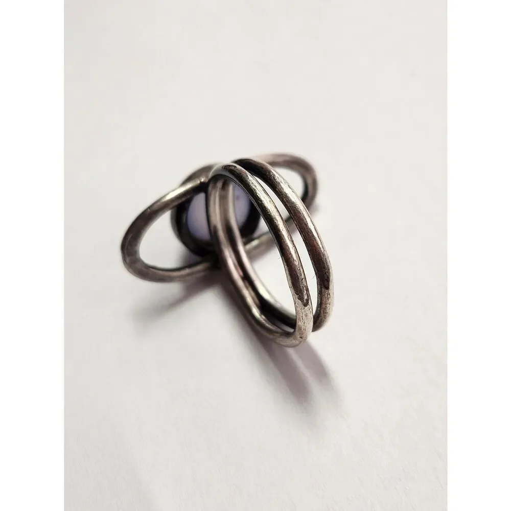 Lavender Cabochon Ring in Sterling Silver Size 5